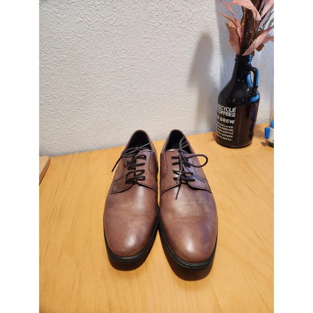 ECCO Men's Leather Derby‎ Shoes – Brown – Size EU 40 / US 6–6.5 – Danish Design